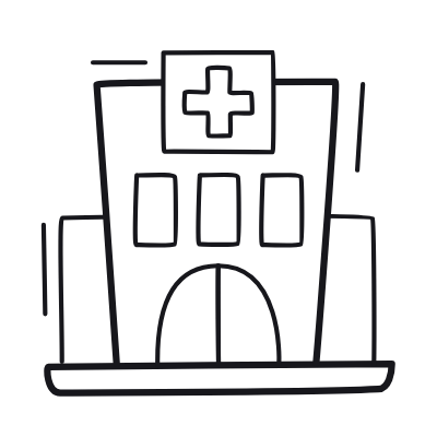 Hospital, Animated Icon, Outline