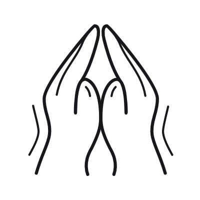 Pray, Animated Icon, Outline