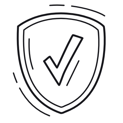Shield Check, Animated Icon, Outline