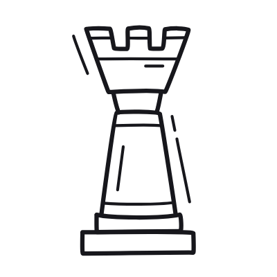 Chess, Animated Icon, Outline