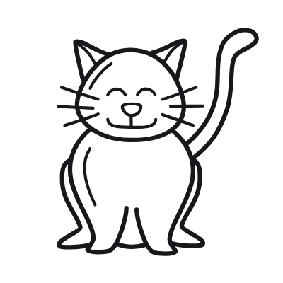 Cat, Animated Icon, Outline