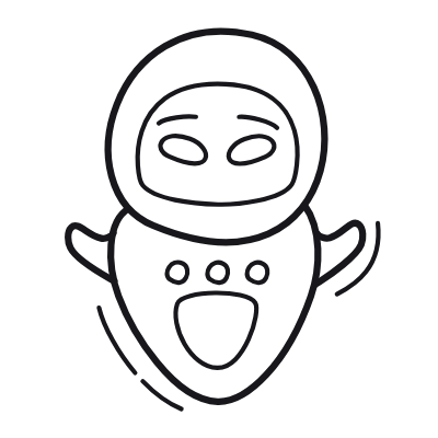 Robot, Animated Icon, Outline