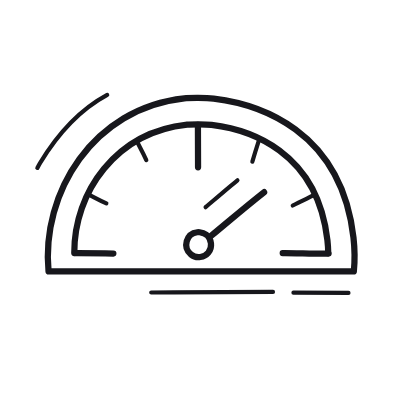 Dashboard Gauge, Animated Icon, Outline