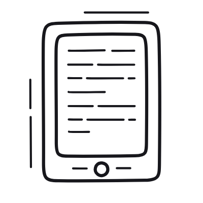 Ebook Reader, Animated Icon, Outline