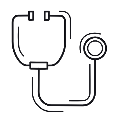 Stethoscope, Animated Icon, Outline