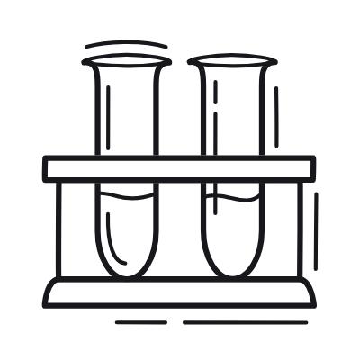 Test Tubes, Animated Icon, Outline