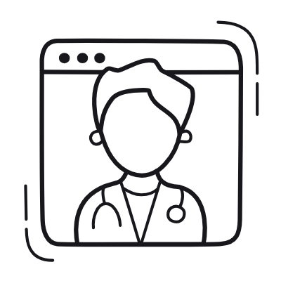 Online Consultation, Animated Icon, Outline