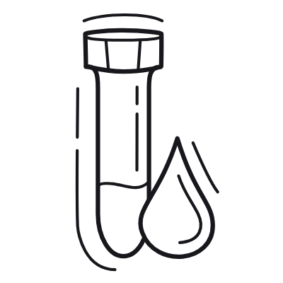 Blood Test, Animated Icon, Outline