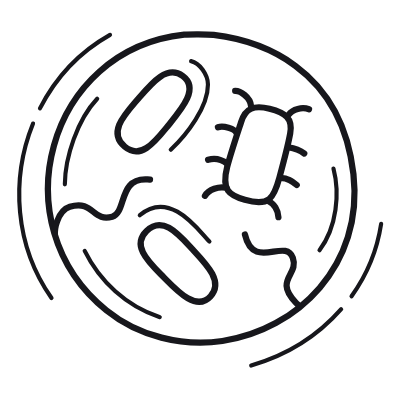 Bacteria, Animated Icon, Outline
