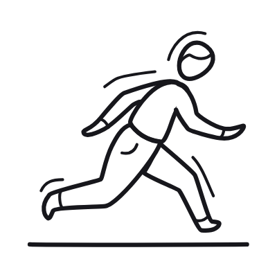 Running, Animated Icon, Outline
