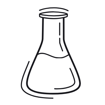 Lab Bottle, Animated Icon, Outline