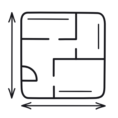Square Footage, Animated Icon, Outline