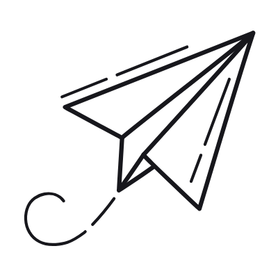 Paperplane, Animated Icon, Outline