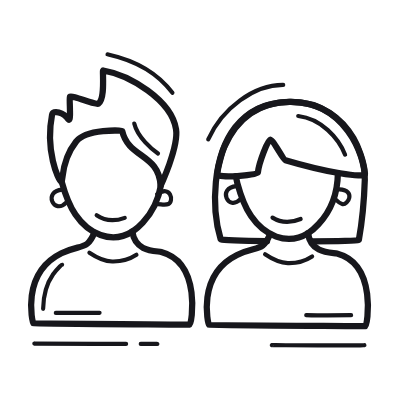 Avatars Boy Girl, Animated Icon, Outline