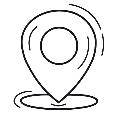 Location Pin, Animated Icon, Outline
