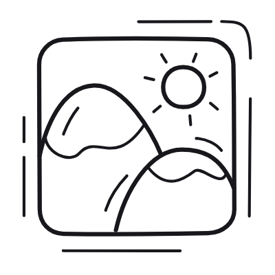 Image Mountain, Animated Icon, Outline