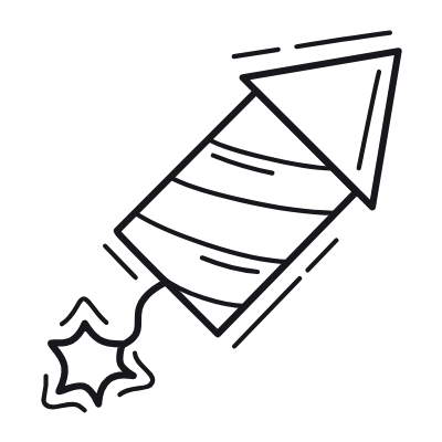 Firework, Animated Icon, Outline