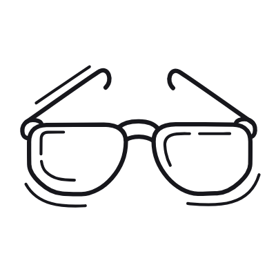 Glasses, Animated Icon, Outline