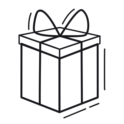 Gift, Animated Icon, Outline