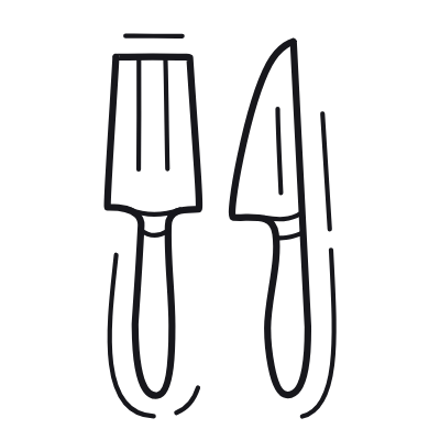 Cutlery, Animated Icon, Outline
