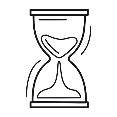 Hourglass, Animated Icon, Outline