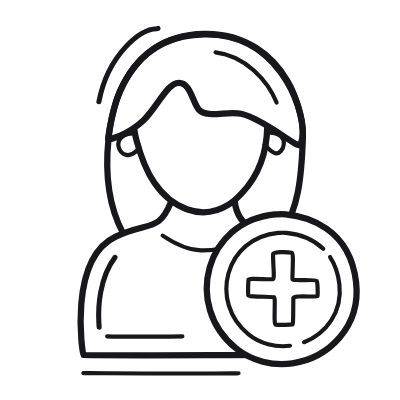 Woman Plus, Animated Icon, Outline