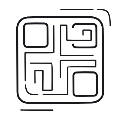 QR Code, Animated Icon, Outline