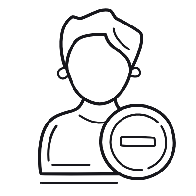 Man Minus, Animated Icon, Outline