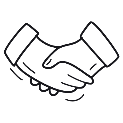 Handshake, Animated Icon, Outline