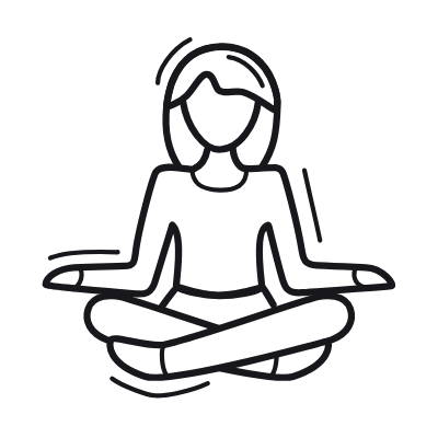 Meditation, Animated Icon, Outline