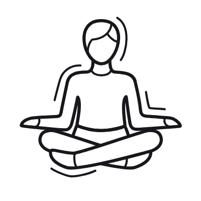 Meditation, Animated Icon, Outline