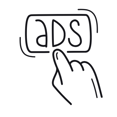 Ads, Animated Icon, Outline