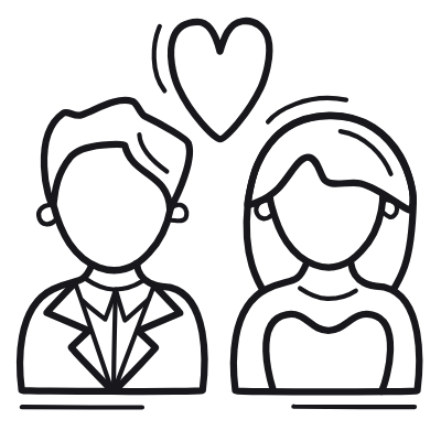 Marriage, Animated Icon, Outline
