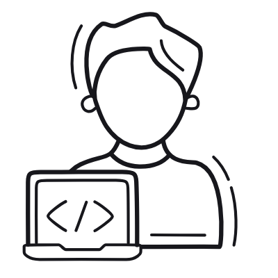 IT Developer, Animated Icon, Outline