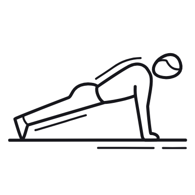 Pushups, Animated Icon, Outline