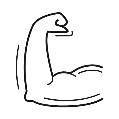 Muscle, Animated Icon, Outline