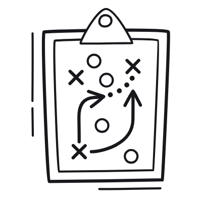 Sport Strategy, Animated Icon, Outline