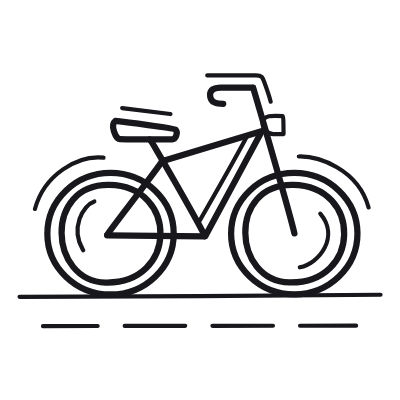 Bicycle, Animated Icon, Outline