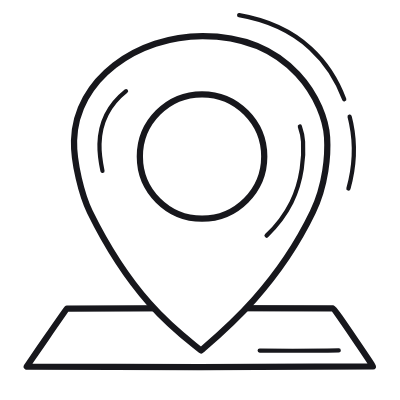 Location Pin, Animated Icon, Outline