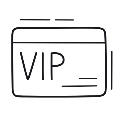 VIP Card, Animated Icon, Outline