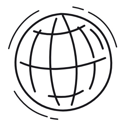 Globe, Animated Icon, Outline