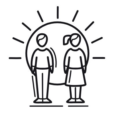Kids Sun, Animated Icon, Outline