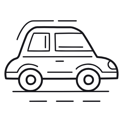 Car, Animated Icon, Outline