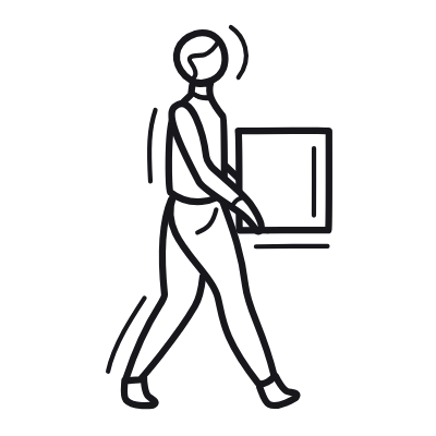 Person Delivery, Animated Icon, Outline