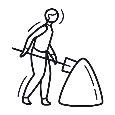 Dig, Animated Icon, Outline