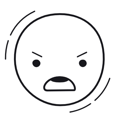 Angry, Animated Icon, Outline