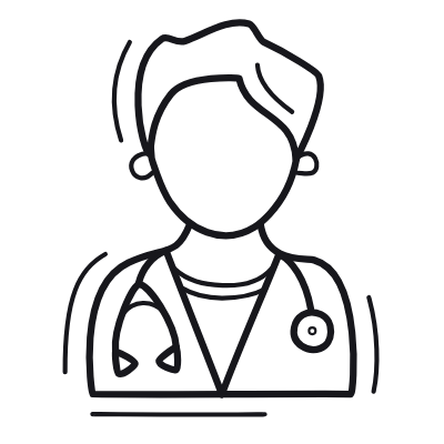 Man Doctor, Animated Icon, Outline