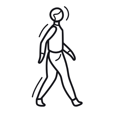 Walk, Animated Icon, Outline