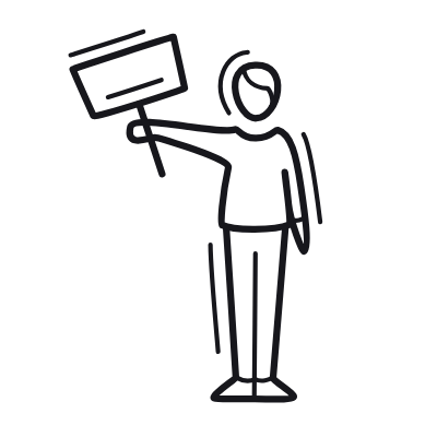 Protest, Animated Icon, Outline