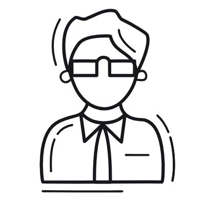 Man Intern, Animated Icon, Outline